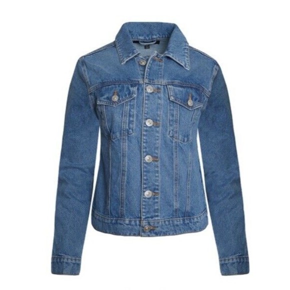 Hudson Jeans Classic Trucker Denim Jacket Blue Tahoe, Women’s Size S/M $215, NWT - Picture 1 of 16